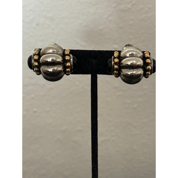 Vintage Silver Tone Clip On Earrings - Picture 1 of 3